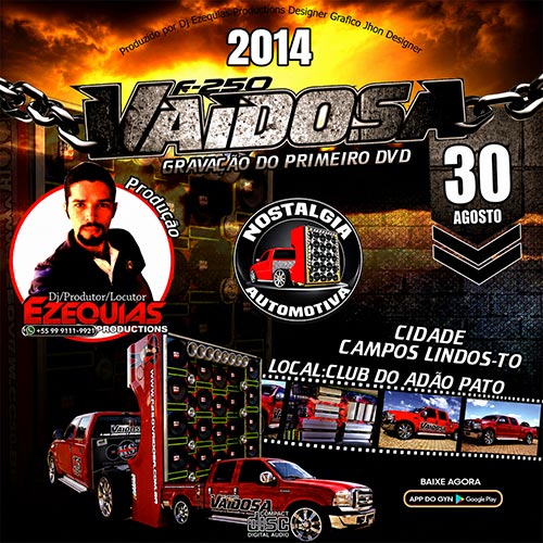 CD DE GRAVAÇÃO DO 1° DVD F250 VAIDOSA